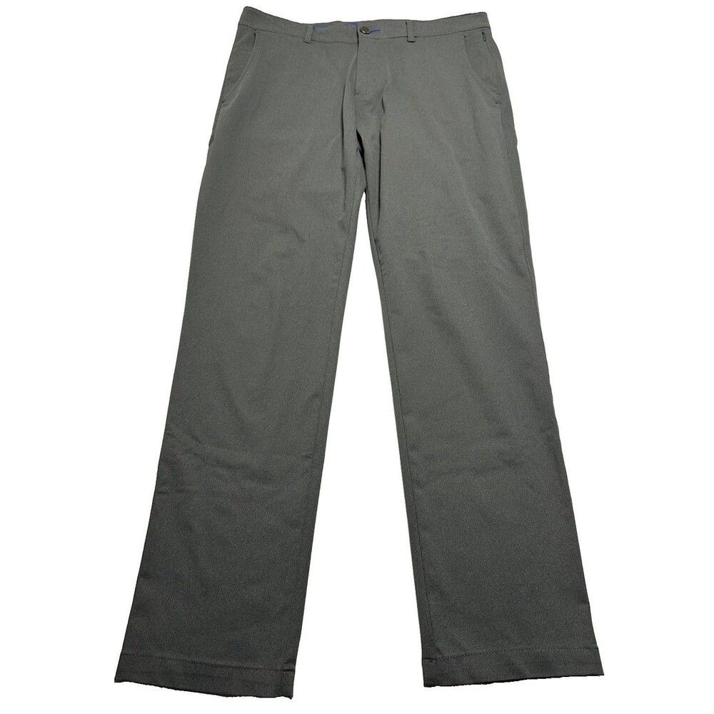 Men's Twillory Performance Fabric Tailored Fit Chino Pants Size 32 x 32 Grey